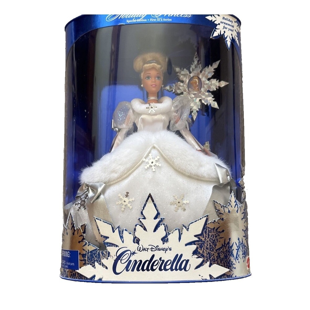 Special Edition, 1st in Series Holiday Princess Cinderella Barbie & Ornament-New